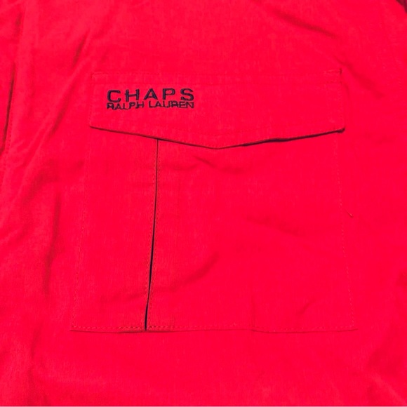 Chaps Ralph Lauren Classic Winter Jacket Red/Navy Blue Size Medium Fleece Lined - Picture 8 of 9